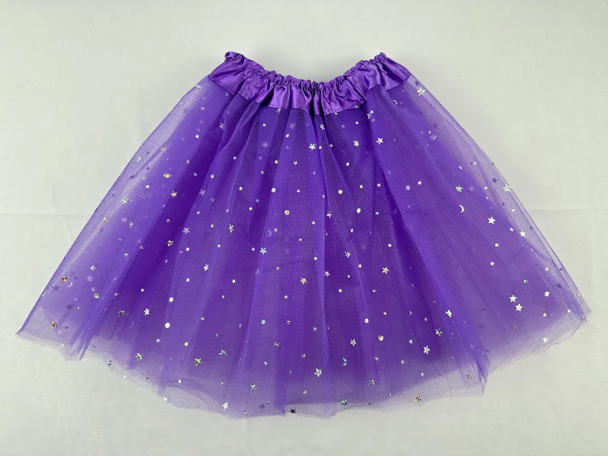 6 Piezas Falda Tutú Con Lentejuelas y 3 Capas de Tul, 6 Colores, Mini Tutú Para Niñas 2-8 Años, Fiestas, Carnavales, Cumpleaños, Halloween, Navidad, Disfraces