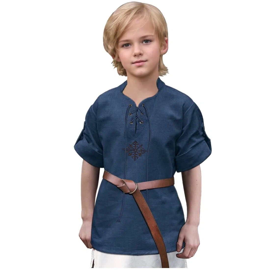 keland Camisa medieval para niños, camisa renacentista, camiseta medieval escocesa Jacobiner Top