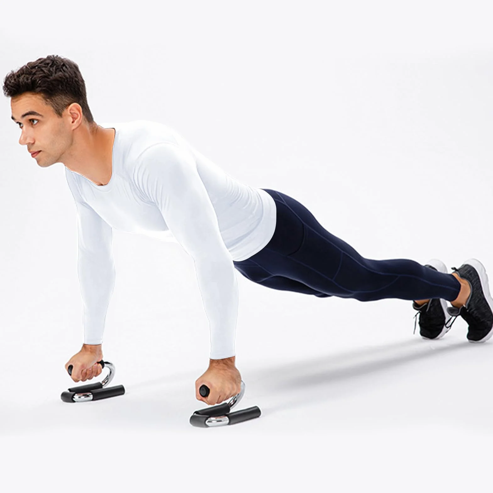 Camiseta Compresión Hombre, Ropa de Manga Larga, Base Layer Deportiva Transpirable de Secado Rápido, Camisetas para Correr Gimnasio Entrenamiento Ciclismo Running Fitness