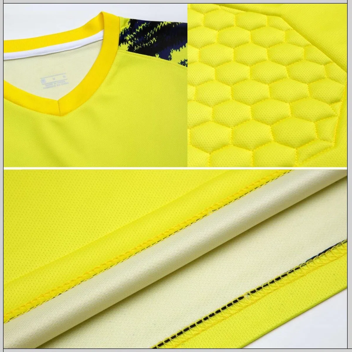 Camiseta Portero niño, Hombre y Mujer de Traje Equipaciones de Futbol Personalizada para Niños Adultos con Nombre Personalizado Número Logotipo del Equipo(Yellow)