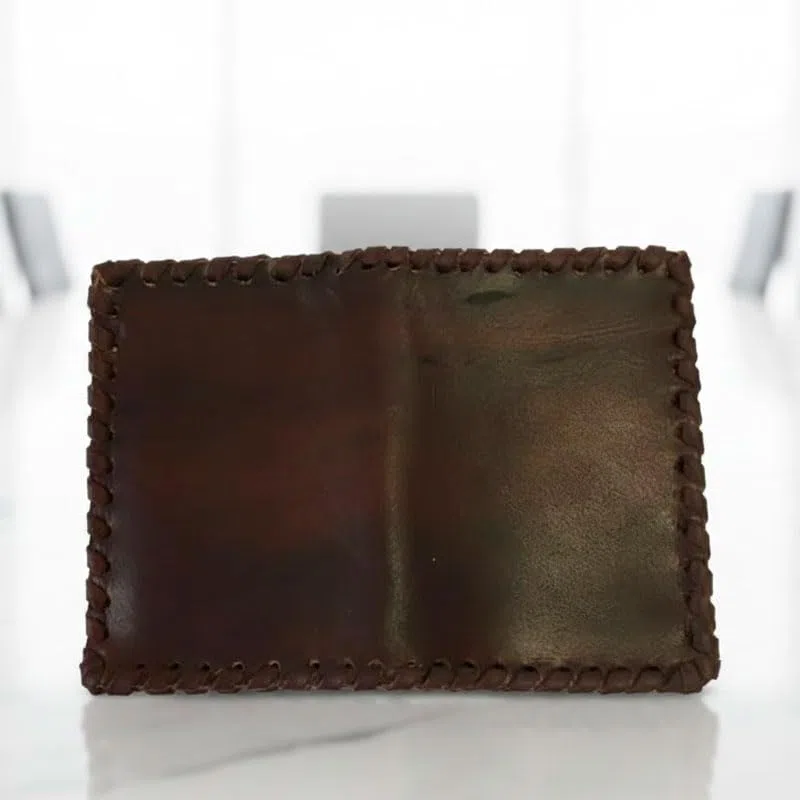 Tarjetero de cuero hecho a mano para mujer y hombre | Cartera pequeña para tarjetas | Hecho a Mano en España