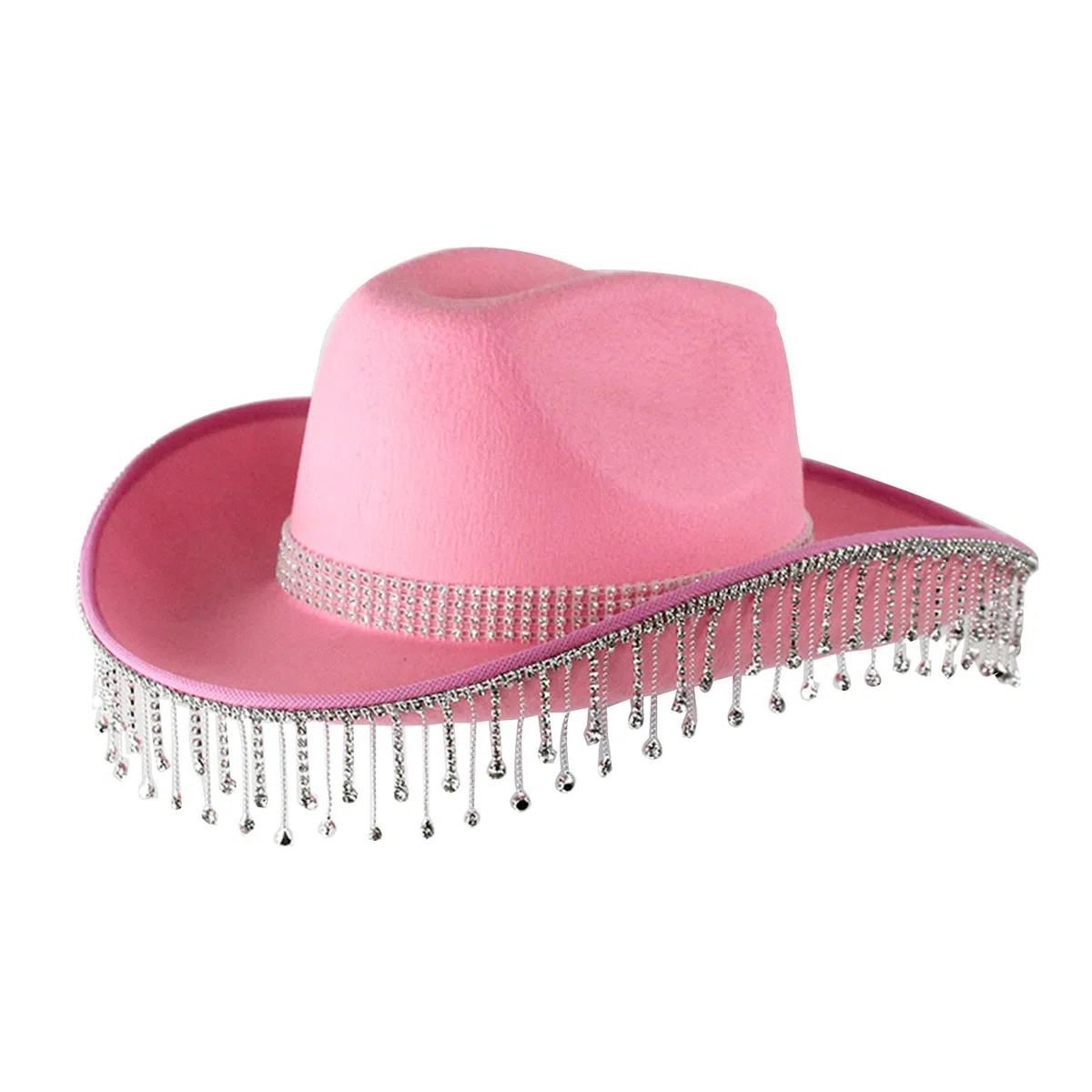 Accesorios Disfraz Sombrero de Copa de Boda con Flecos de de imitación para de Color sólido para Mujer, Sombrero de Vaquero Occidental Vaquera Gorro