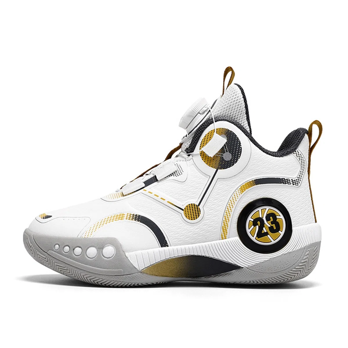 Mateju Zapatillas Baloncesto para Niños, Botón Giratorio Zapatillas Baloncesto Niño Ocio, Unisex Antideslizante Zapatillas de Baloncesto Moda, Respirable Caña Alta Deportivos Niño