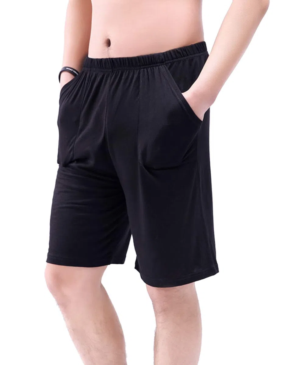 Pantalones de Pijama para Hombre Oversize Pantalones Cortos de Deporte Elástico Pijamas Inferiores Pantalones de Estar por Casa