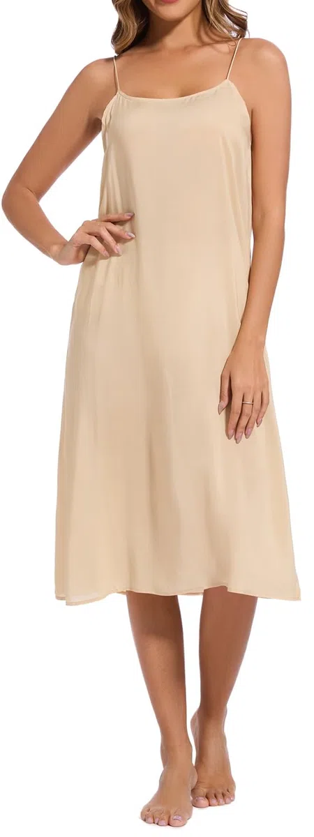 Camisolas de algodón 100 % para mujer, vestido largo debajo del vestido, enaguas, camisolas, negligees, faldas