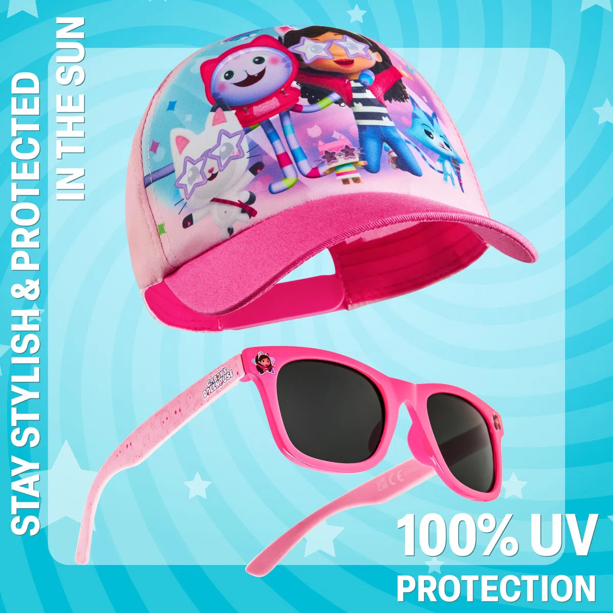 Gabby's Dollhouse Conjunto de Gafas de Sol y Gorra de Béisbol para Niñas