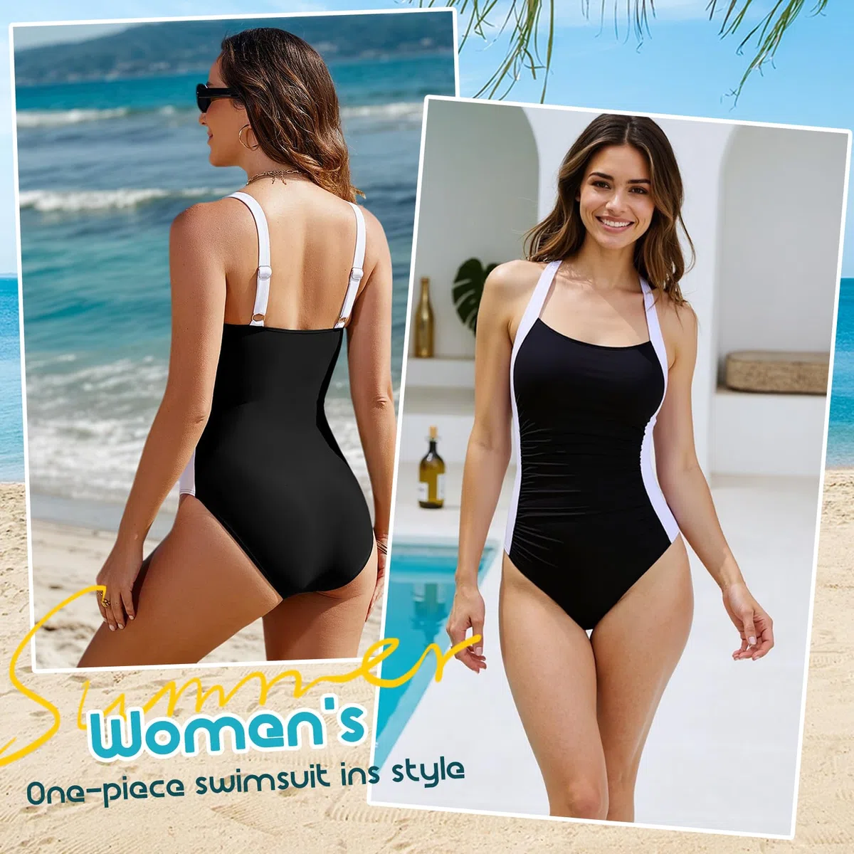 Bañador Mujer Reductor Una Pieza Sexy Swimsuit Push Up Traje de Baño Talla Grande Vientre Plano Monokini Espalda Abierta Ropa de Baño Playa Verano Swimwear