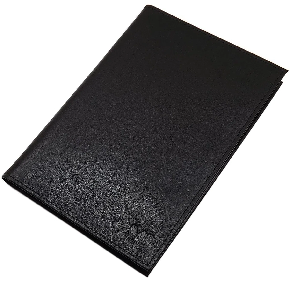 myledershop Cuero de Vaca Tarjetero para documento de Identidad MJ-Design-Germany en Negro