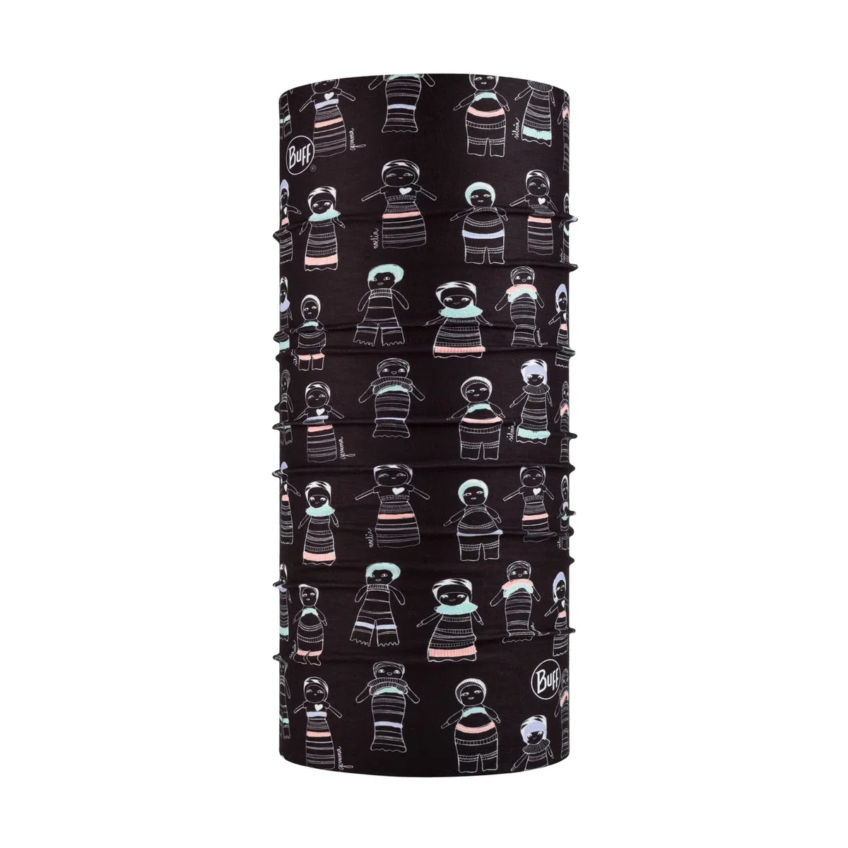 Buff Braga de cuello, Original EcoStretch, Joven Women, Negro, Talla unica, Bufanda, Tubular, Multifuncion, Cuello y Cabeza, Correr, Caminar, Senderismo, Sostenible, Ligera