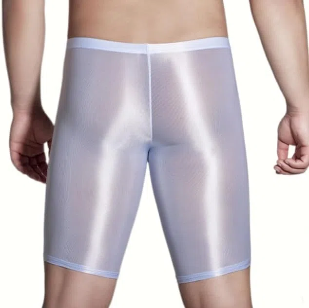 MEGAHERZ - Pantalones cortos para hombre, ropa interior sexy, transparentes, mallas para hombres, estrechas, entrenamiento, boxer, ropa interior
