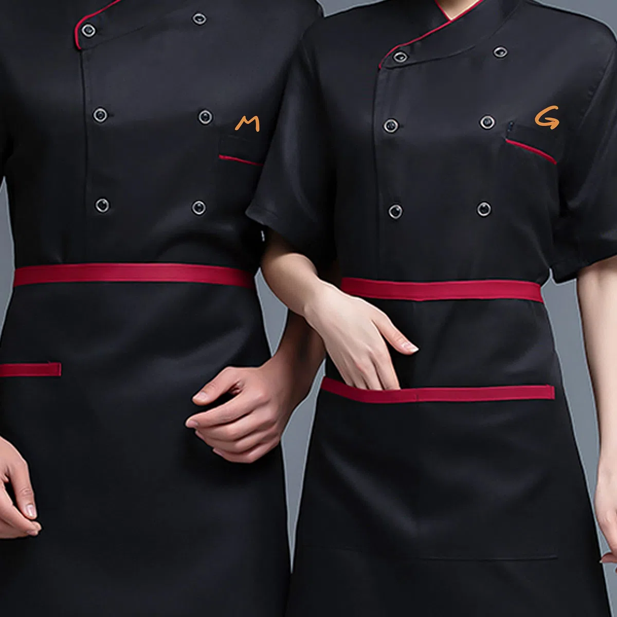 Abrigo de Chef con nombre bordado personalizado, uniforme de trabajo de cocina, restaurante, Hotel, personalizado