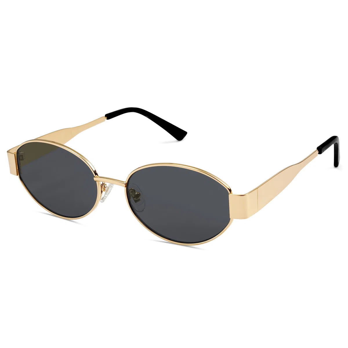 SOJOS Gafas de Sol Retro Mujer Hombre Metal Ovaladas de Moda Gafas de Sol Clásicas con Protección UV400 SJ1217