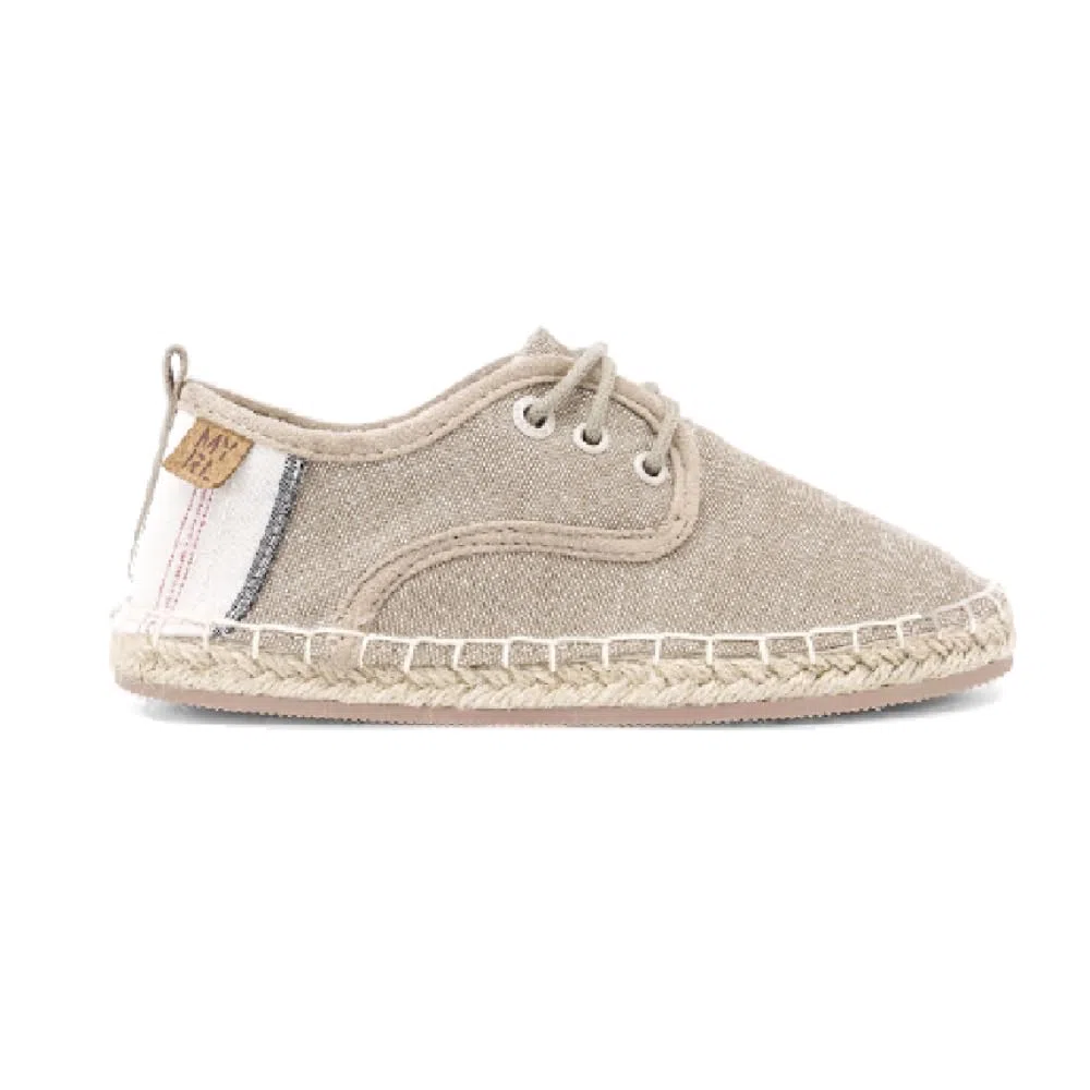 Mayoral - Alpargata Cordones niño Lino Beige - 682 para: Niños