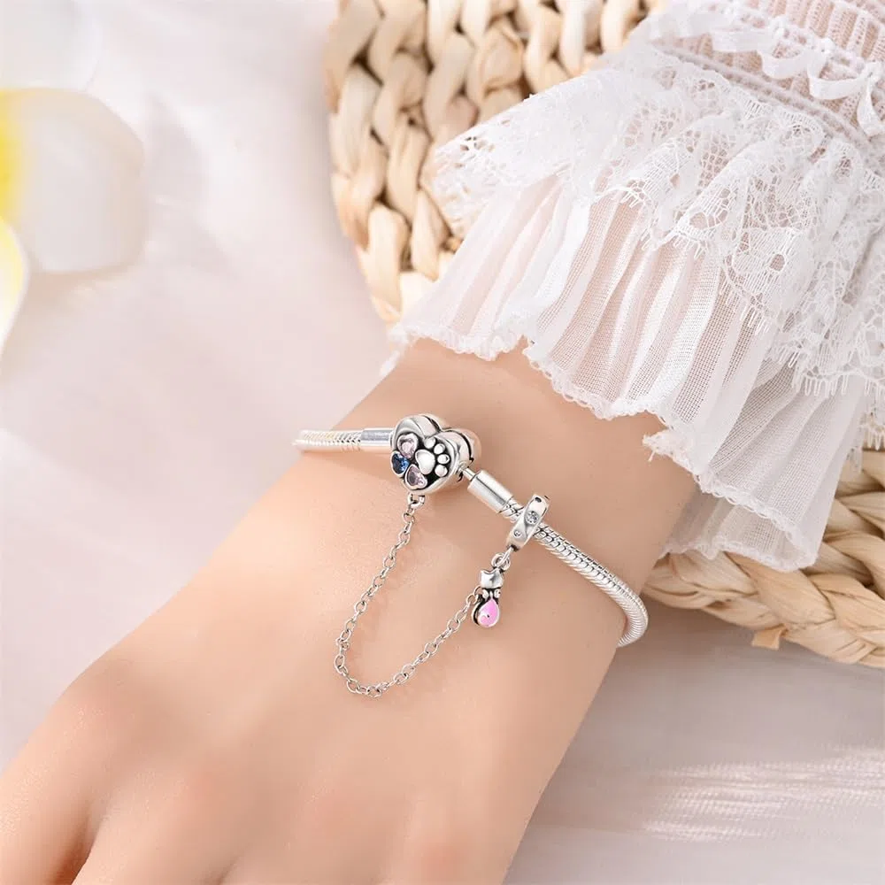 KUNSIR Joyería Pulsera de Mujer plata 925 Compatible con Abalorios, Serpiente Pulsera Compatible con Pandora Abalorios,Los Mejores Regalos para Chicas