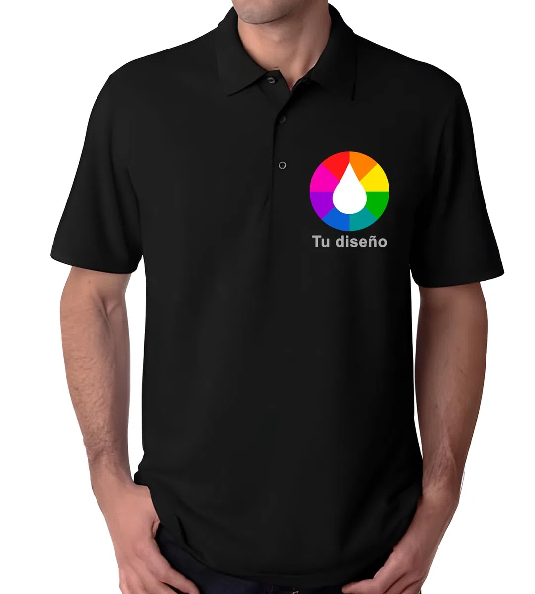 Genérico Polo Personalizado - Personalizable con tu Logo y Textos (Pecho Izquierdo) · A Todo Color · Calidad Serigrafía