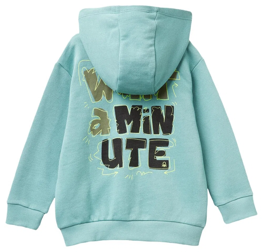 United Colors of Benetton Giacca C/CAPP M/L 3j68g503y Sudadera con Capucha, Verde, 5 años Niños y Adolescentes