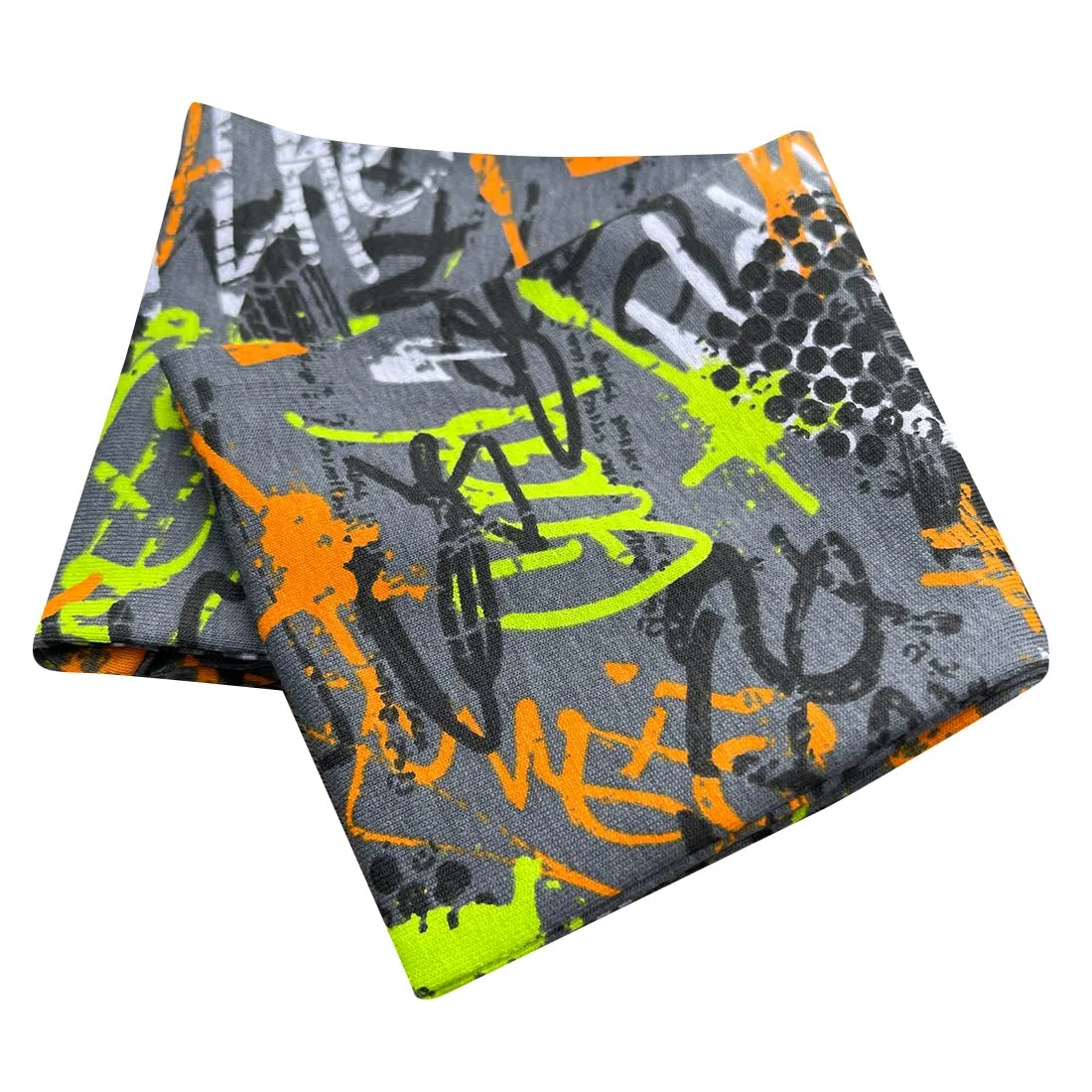 Wollhuhn Cinta elástica ecológica para niños/niñas, cómoda, de algodón, muchos diseños (graffiti gris/naranja)