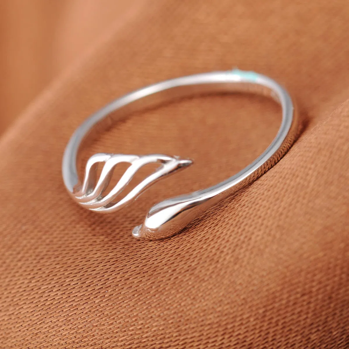 Anillo Plata de Ley 925 Ajustable Anillo Fénix, Anillo de Ala para Mujeres Niñas