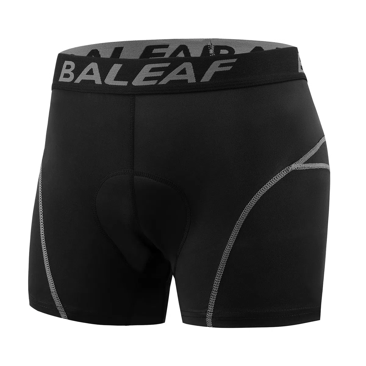 BALEAF Pantalones Cortos de Bicicleta Acolchados 3D para Hombres Acolchados de Ropa Interior de Ciclismo Acolchados de Ropa de Ciclismo de montaña Acolchados de Ciclismo de rotación Gris XL
