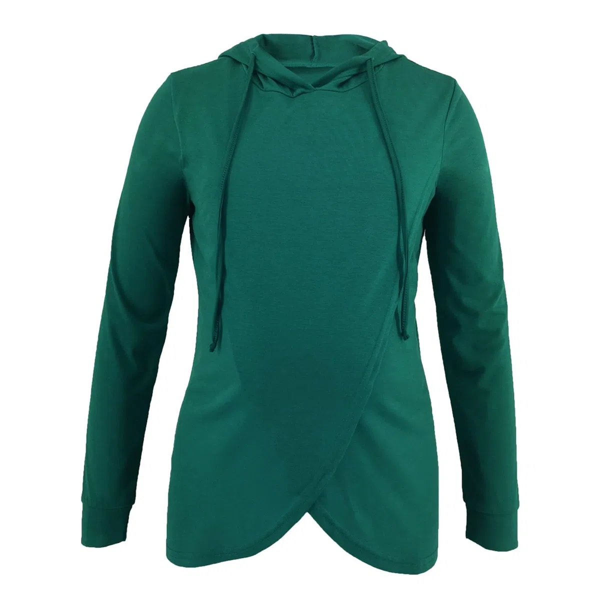 Traje de maternidad para mujer, forro polar, jersey de lactancia, ropa de maternidad, talla grande, sudadera larga con capucha, sudadera con capucha monocolor, con bolsillos para lactancia