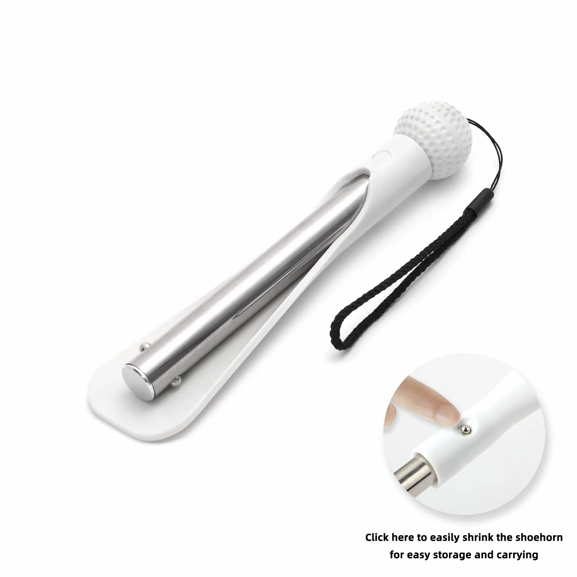 Fanwer Calzador Plegable de 36.2 Pulgadas con Mango Largo para Viajes, para Personas Mayores, Embarazadas, Dolor de Espalda