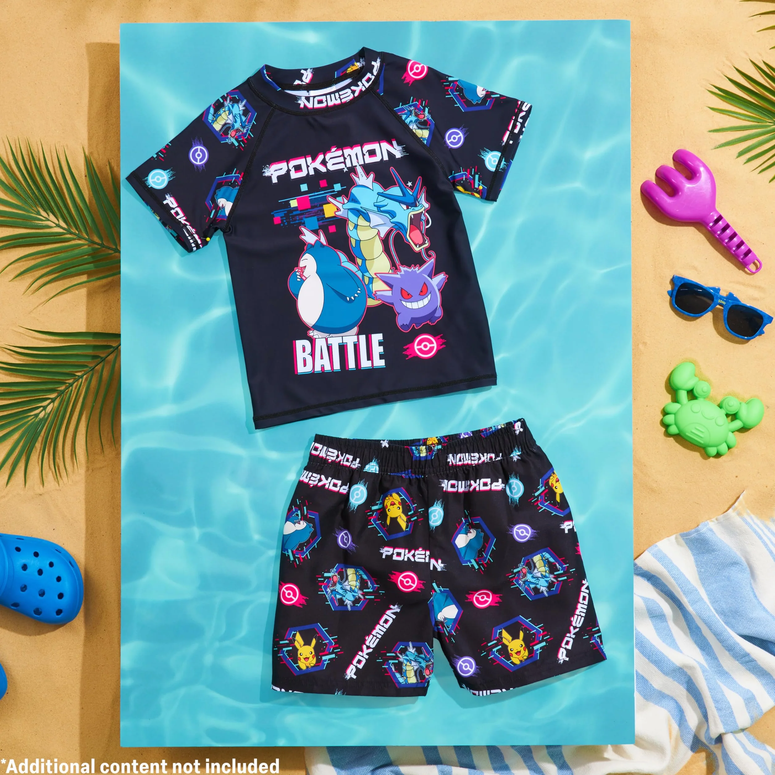 Pokémon Conjunto de Baño Niño Adolescentes Bañador 2 Piezas con Bañador Corto y Chaleco Antisarpullidos Regalo
