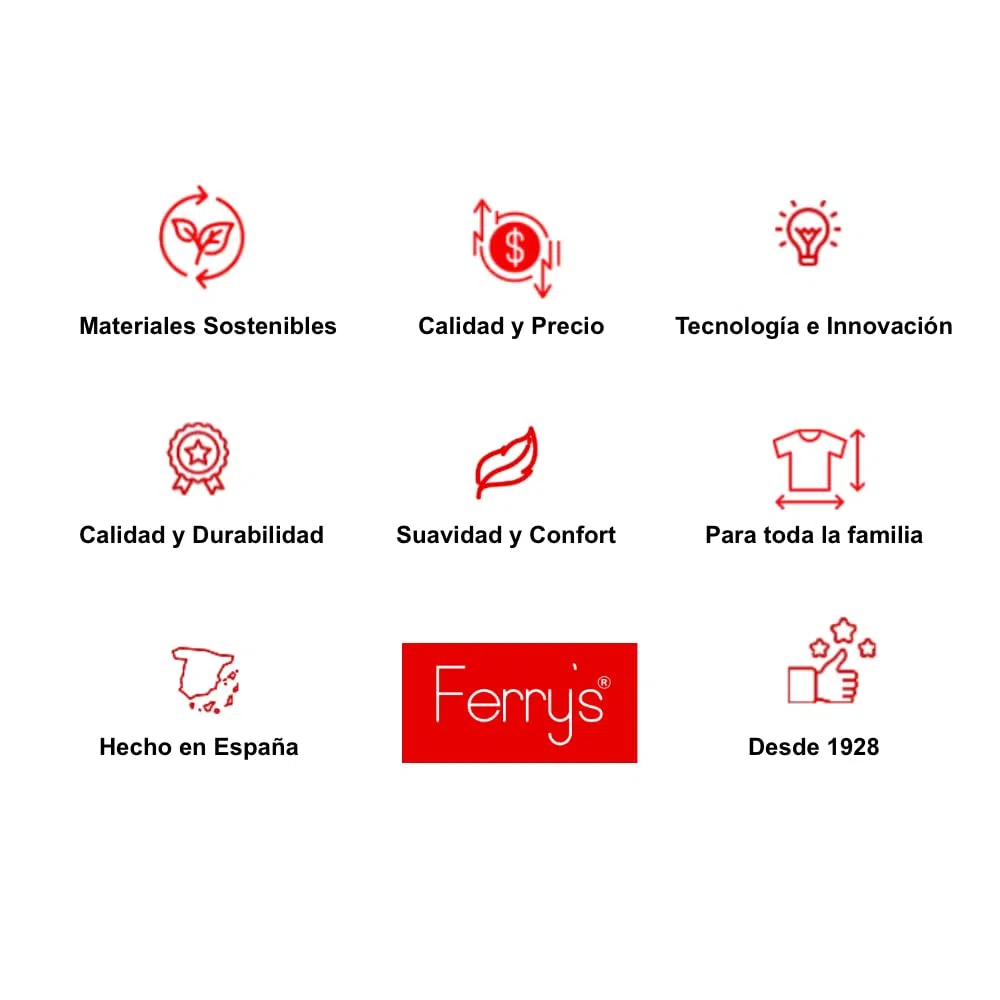 FERRYS - 9153 - Camiseta Manga Larga Afelpada Térmica Niños - Fabricado en España