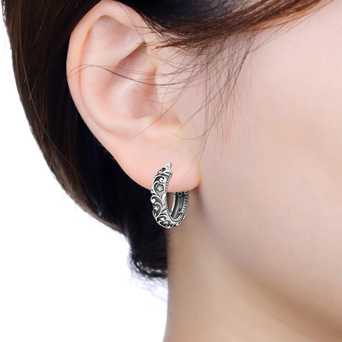 Pendientes de aro de plata de ley 925 hipoalergénicos para mujer, joyería minimalista para el día a día