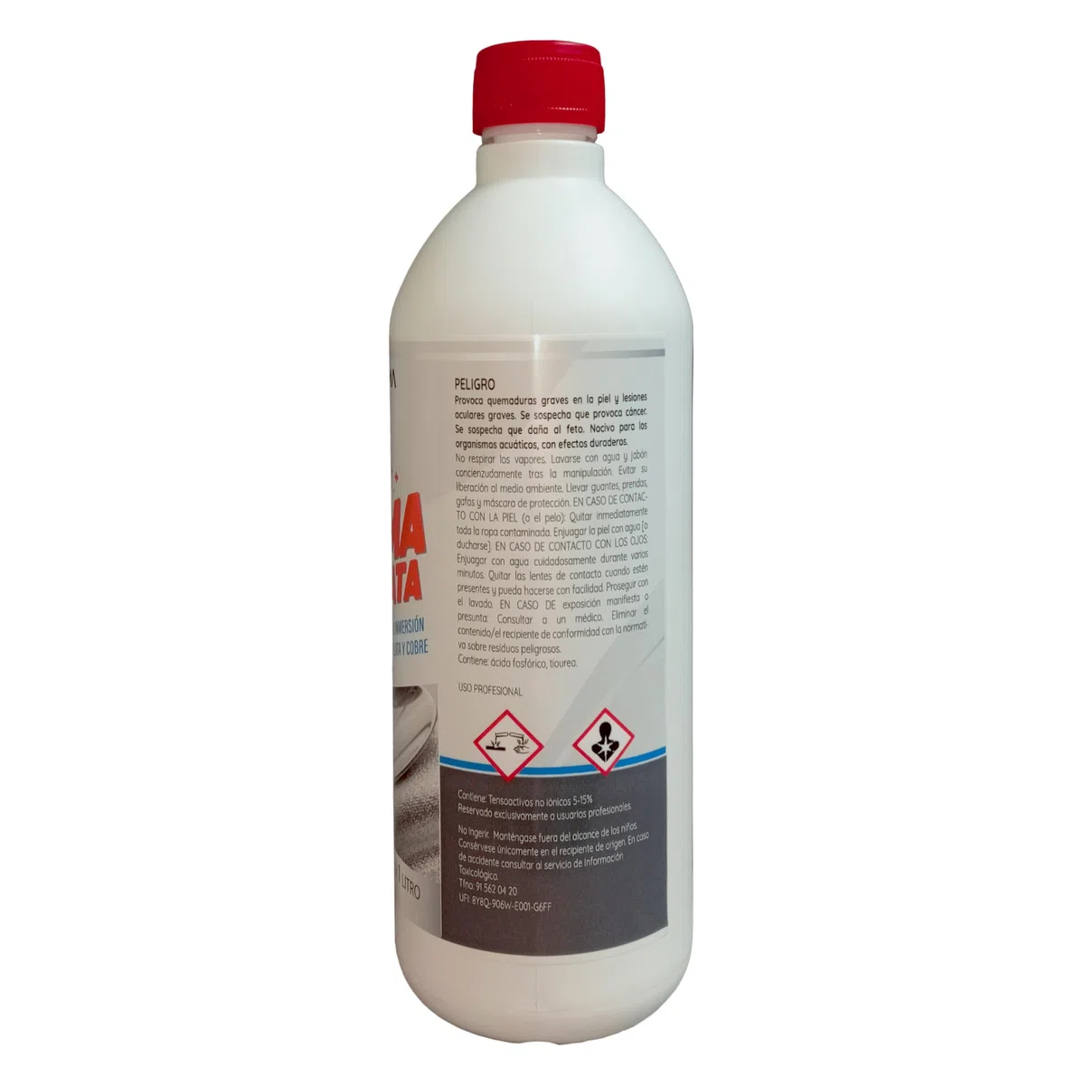 Limpiador Concentrado para Plata TECMA PLATA, Botella 1 Litro | Para realizar baños por inmersión. Apto también para bronce, cobre, laton