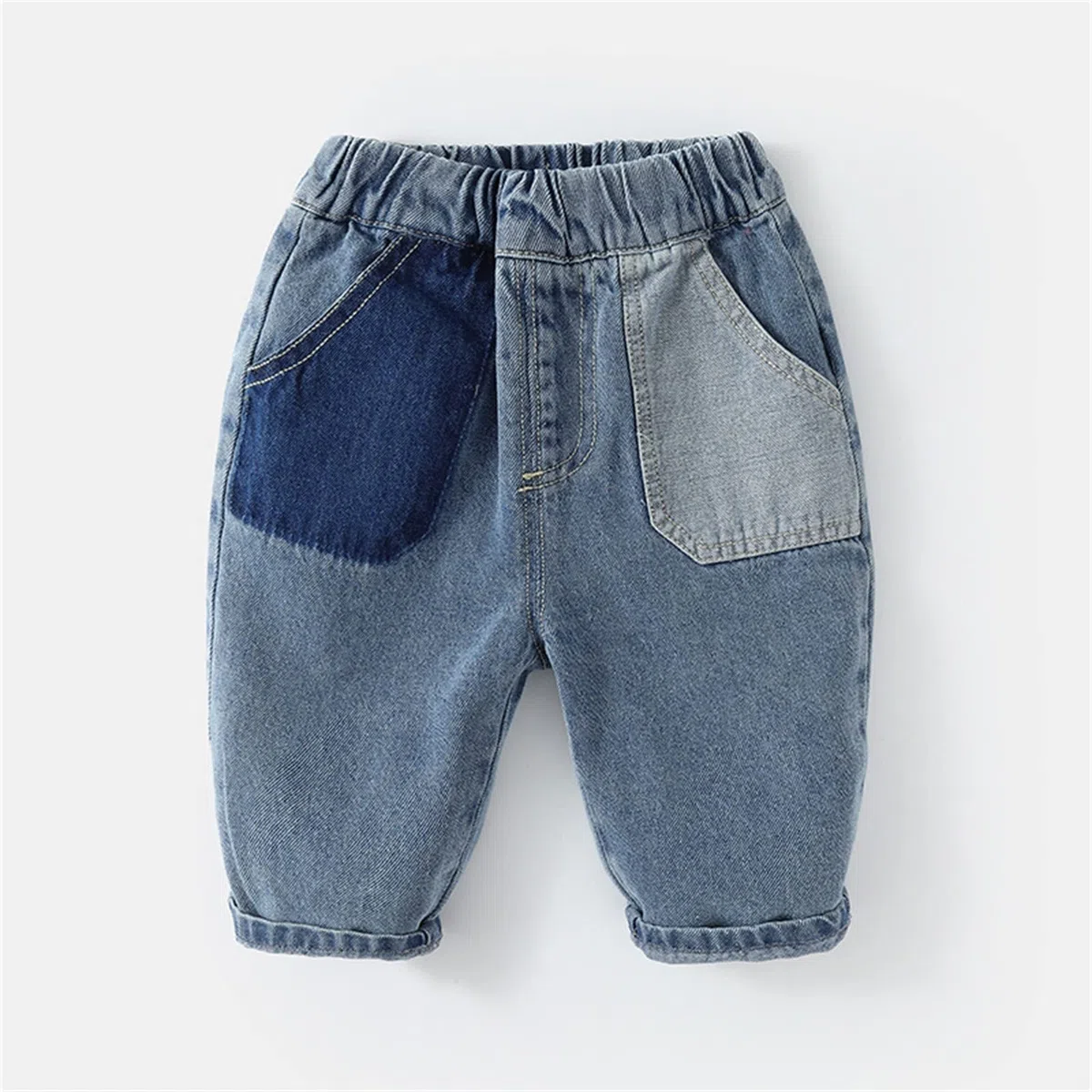 Generisch 2026 Jeans Niño Pequeño Bebé Niños Niñas Patchwork Jeans Pantalones Pantalones Pantalones Trajes Ropa