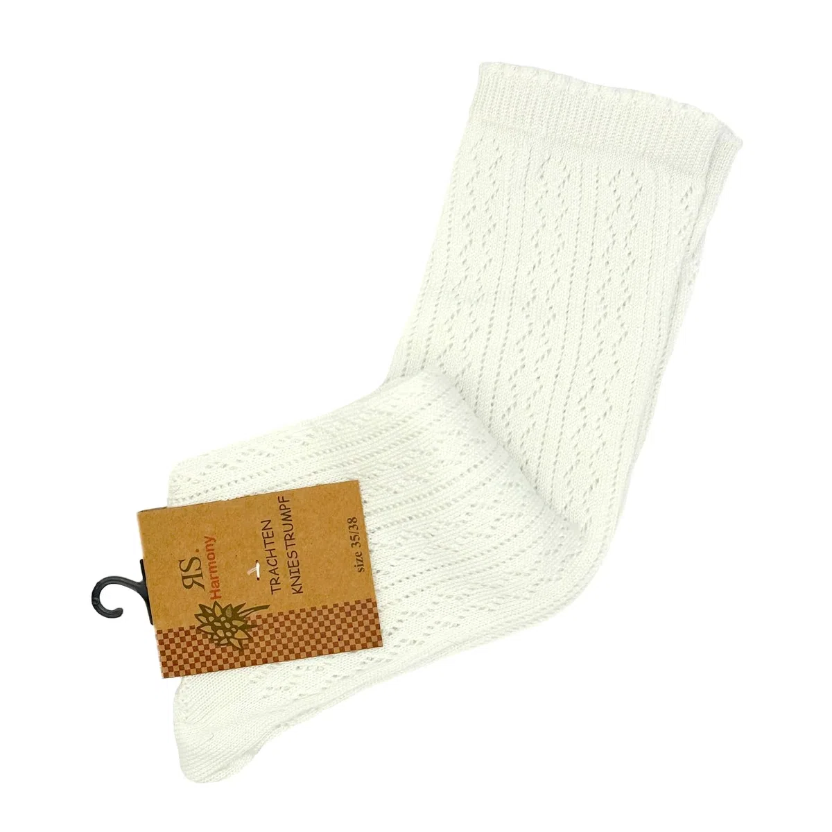 Elegantes medias largas para mujer, hasta la rodilla, para traje regional, color blanco, punta cosida a mano, para boda, Oktoberfest, festival tradicional tradicional tradicional