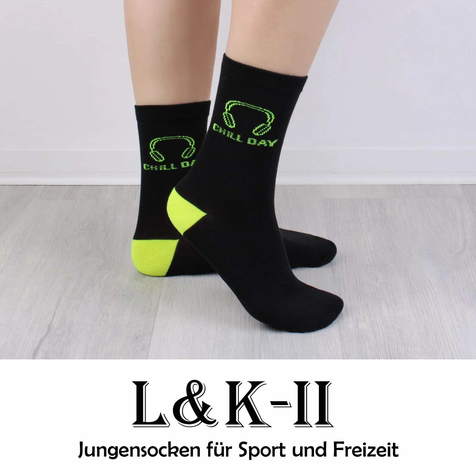L & K-II 10 pares de calcetines de algodón de felpa con estampado lindo y colorido de otoño e invierno cálidos para niños 2816