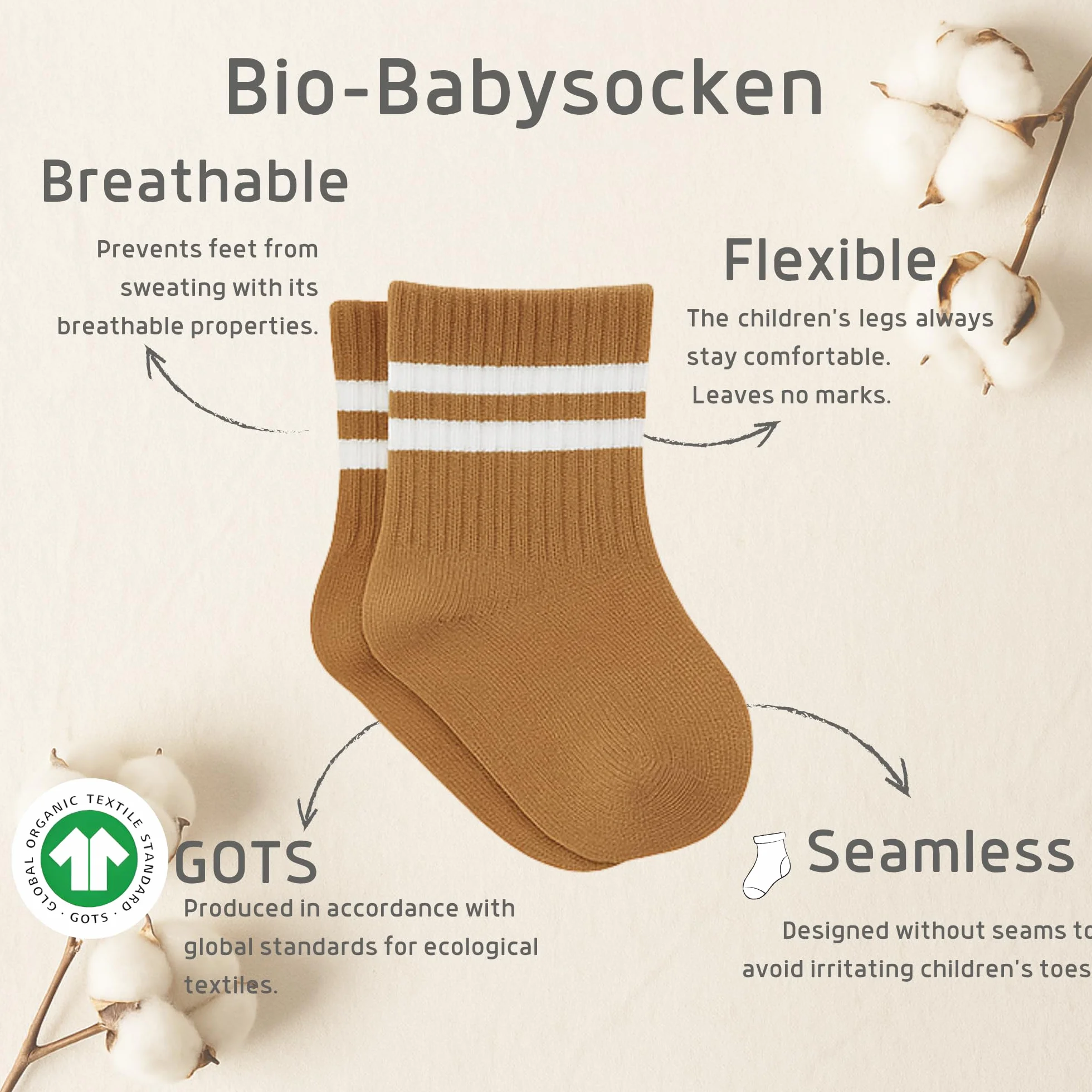 bistyle 6 pares de calcetines de bebé de algodón para recién nacidos de 0-3 meses a 2-3 años | Calcetines perfumados para bebés | Calcetines para niños y niñas
