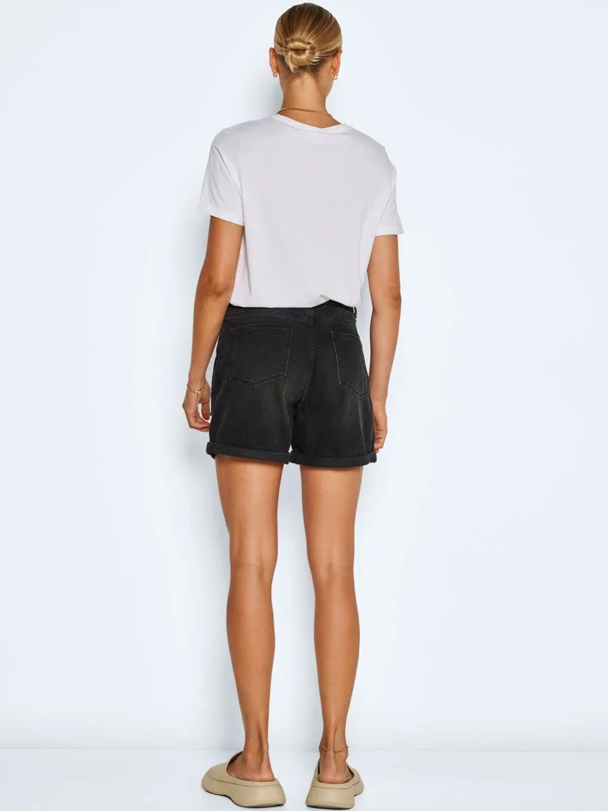 NOISY MAY Smiley Destroy Mujer Pantalones Cortos Negro