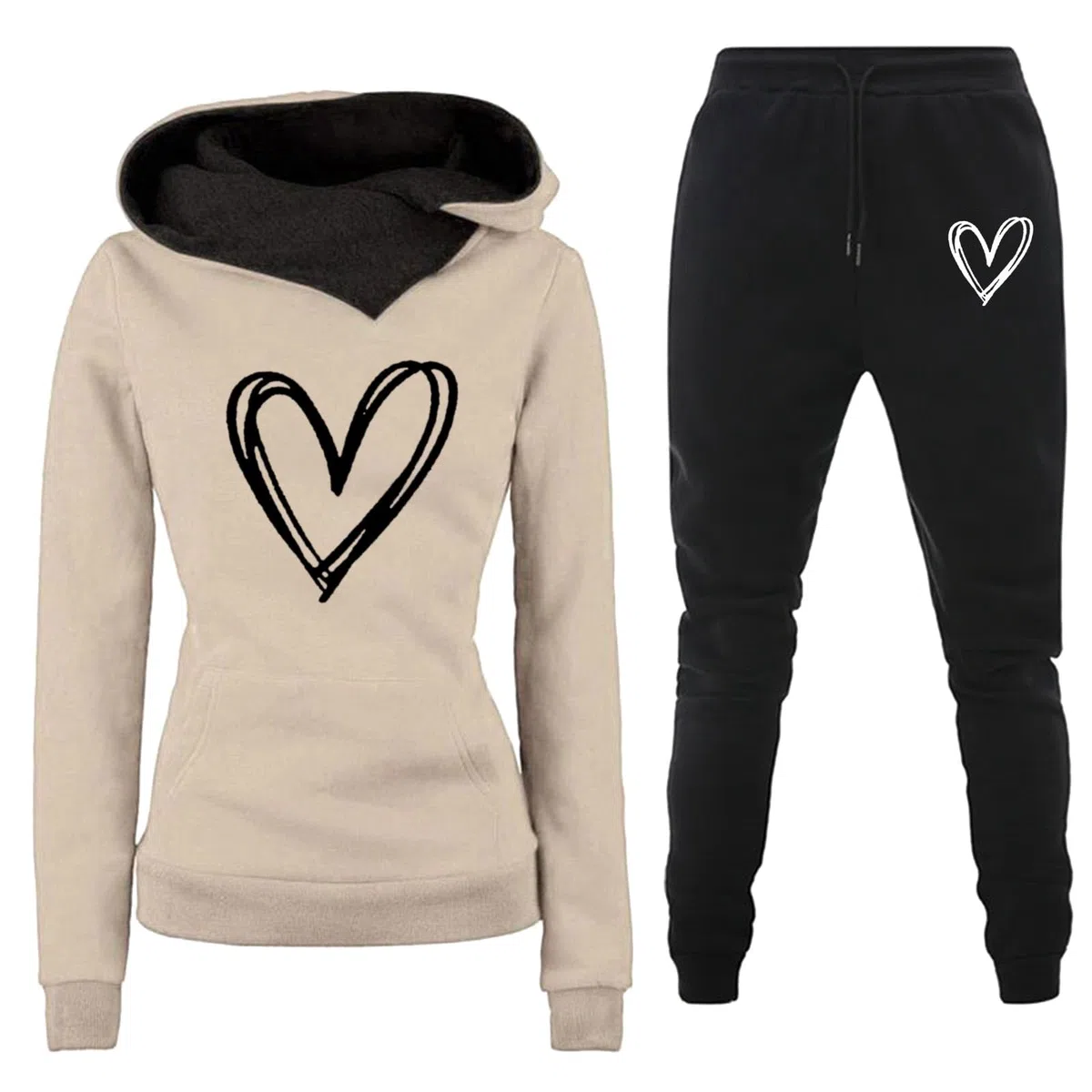 Conjunto de chándal deportivo para mujer, sudadera con capucha y pantalones cómodos, transpirables, Y2k, chándales de gimnasia elegantes, para gimnasio, yoga, invierno, conjunto completo