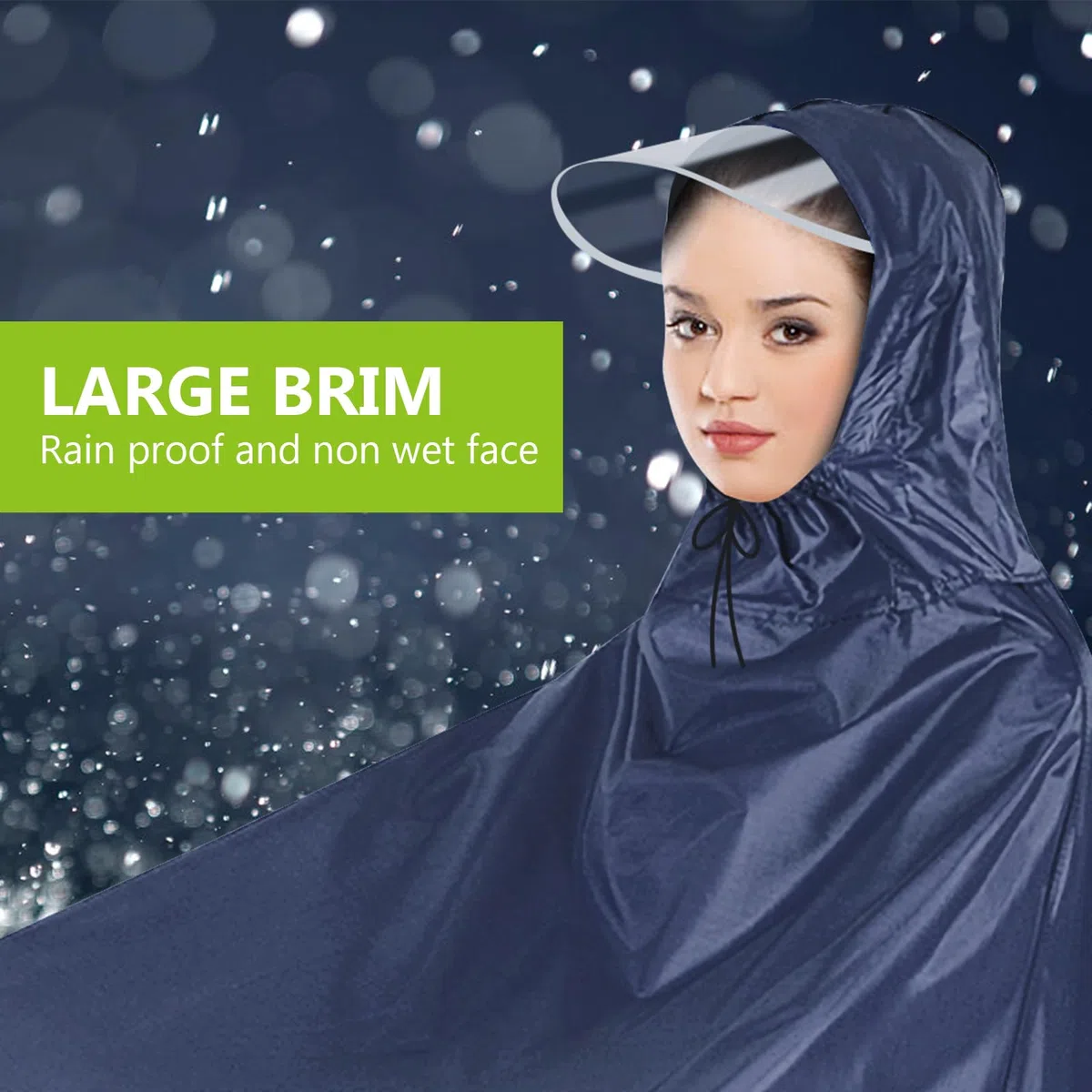 Nizirioo Poncho de lluvia impermeable Ciclismo Poncho de lluvia con capucha, compacto capa de lluvia para hombre y mujer, portátil ligero para bicicletas y bicicletas de montaña