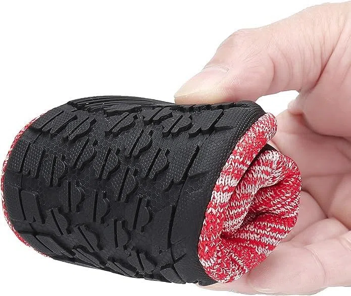 SAGUARO Niños Zapatillas de Estar por Casa Niña Pantuflas Bebé Slipper Niño Zapatos de Interior Infantiles Antideslizantes Ligeras Tejido Volante Rojo 18/19 EU