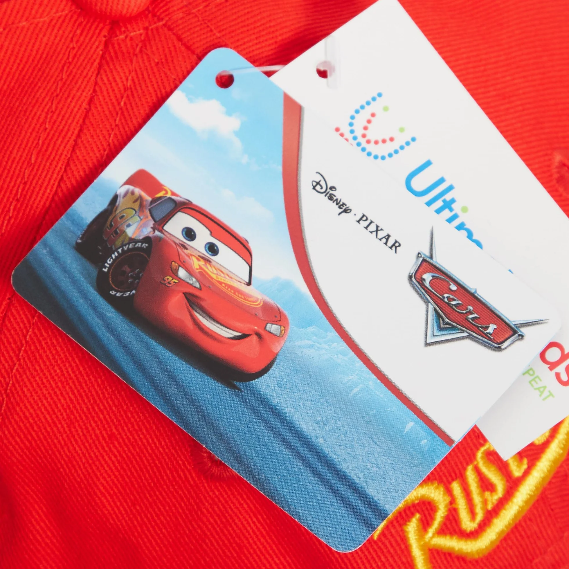 Disney Gorra de béisbol con diseño de Cars para niños, diseño de Rayo McQueen, accesorio de vestir ajustable