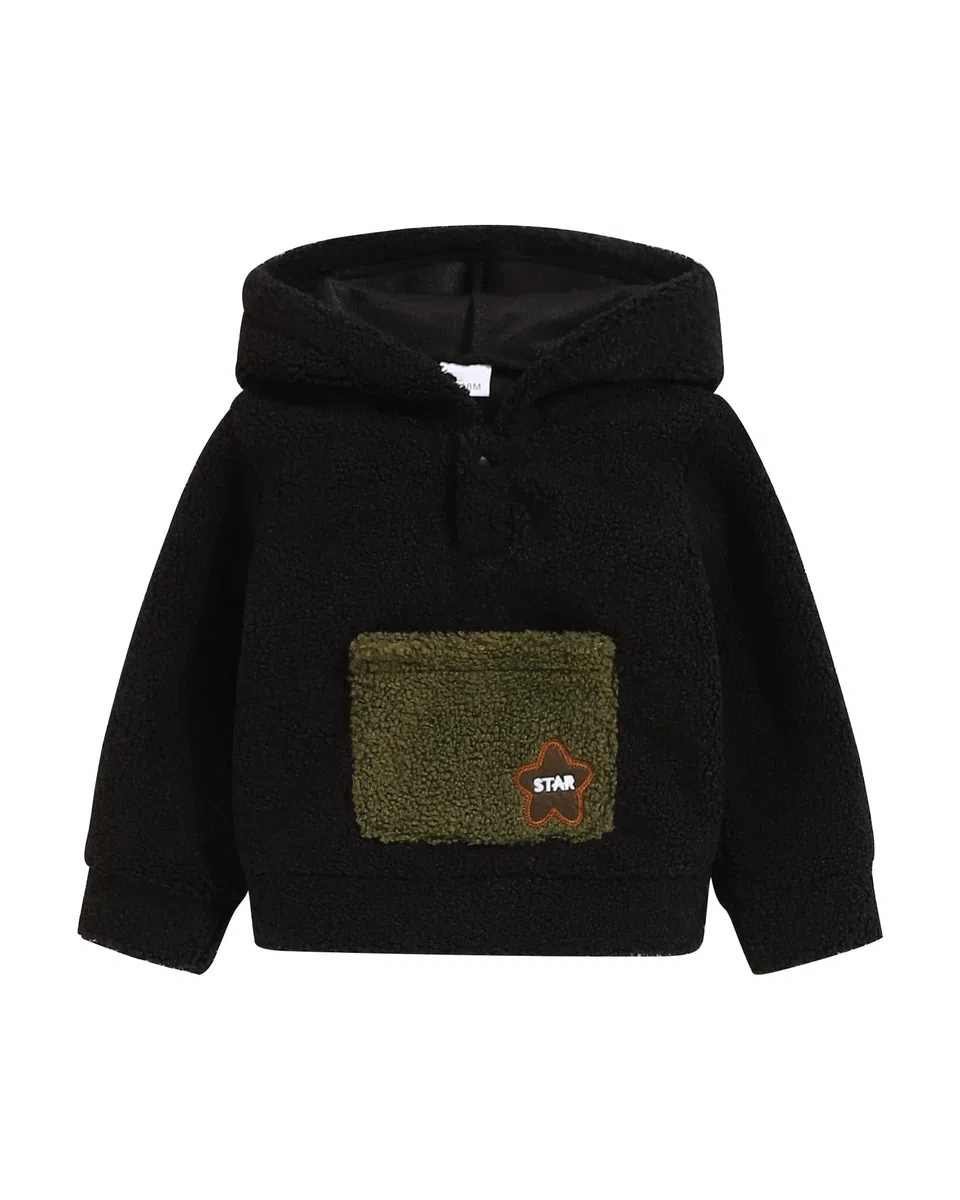 Sudadera con Capucha para Bebé Niño, Chaqueta con Capucha de Otoño Invierno Sudadera con Bolsillos para Niños 1-5 Años