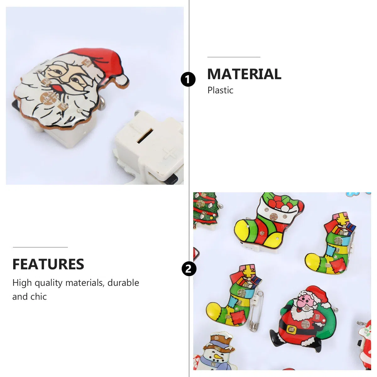 Toddmomy 25 Broches de Navidad Led Luminosos Pin de Broche Regalo para Niños (Estilo Aleatorio)