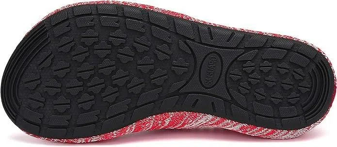 SAGUARO Niños Zapatillas de Estar por Casa Niña Pantuflas Bebé Slipper Niño Zapatos de Interior Infantiles Antideslizantes Ligeras Tejido Volante Rojo 18/19 EU