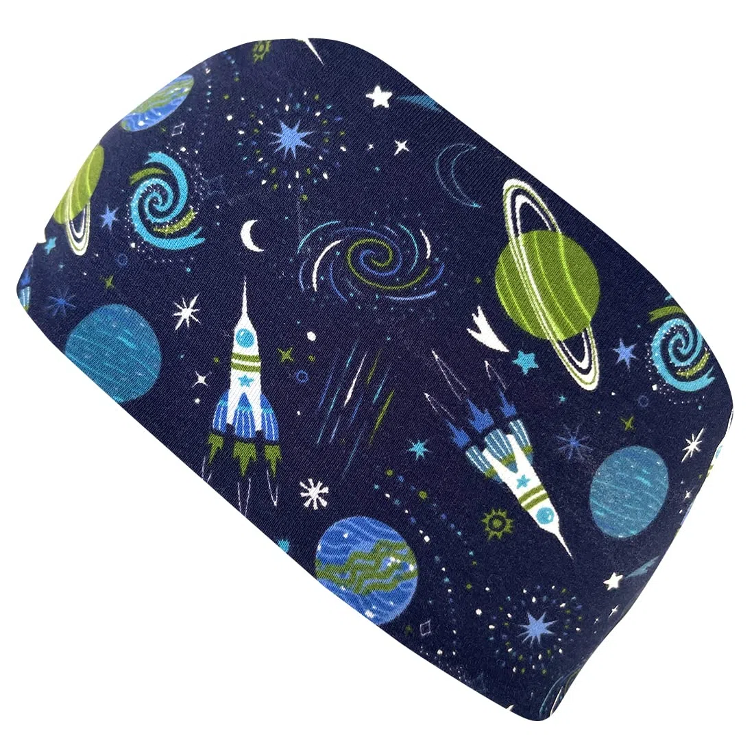 Wollhuhn Cinta elástica para el pelo para niños y niñas, cómoda de algodón, muchos diseños (azul oscuro)