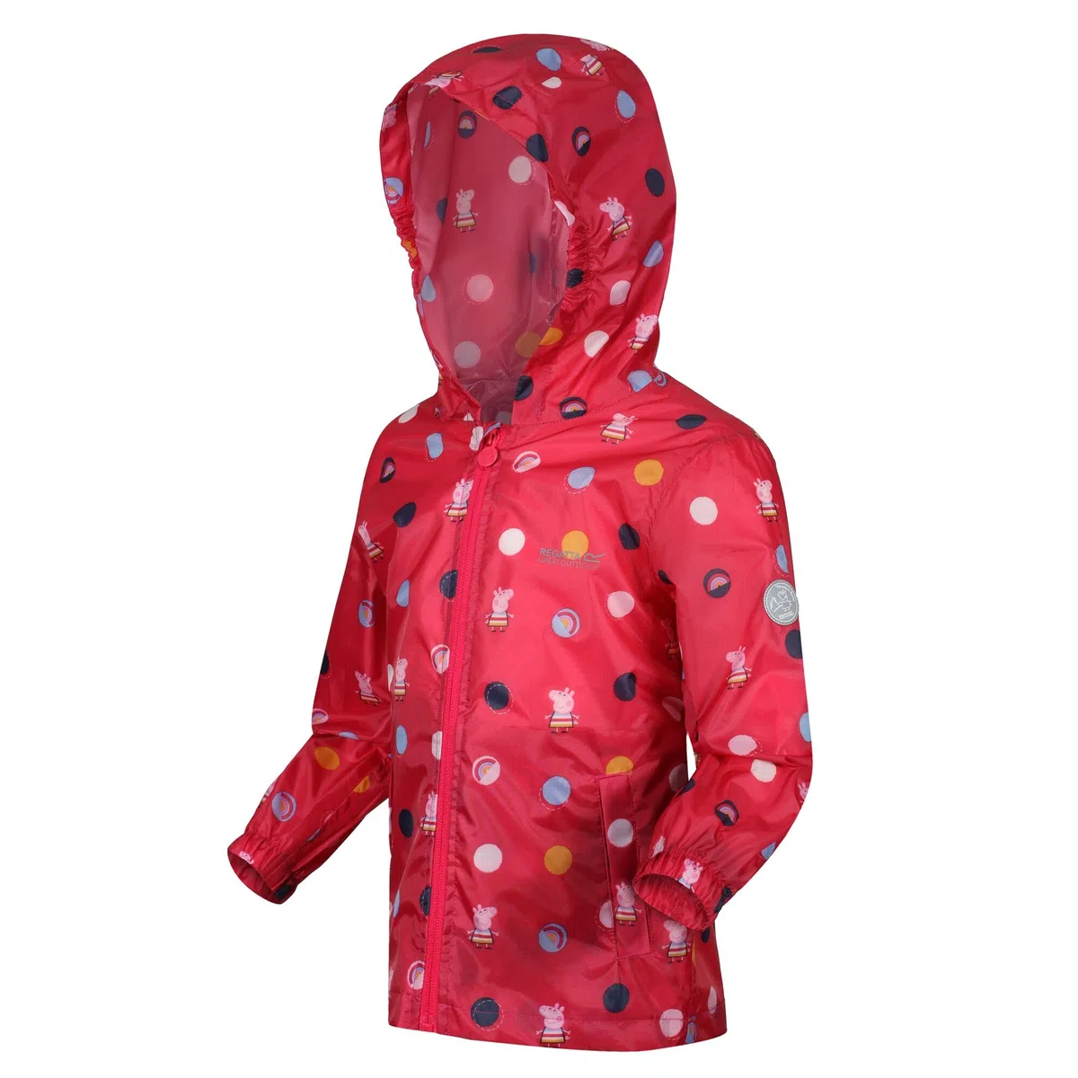 Regatta Peppa Pack-it Chaqueta técnica Peppa Pig Pack-It, impermeable, transpirable, plegable y con capucha Unisex niños (Pack de 1)