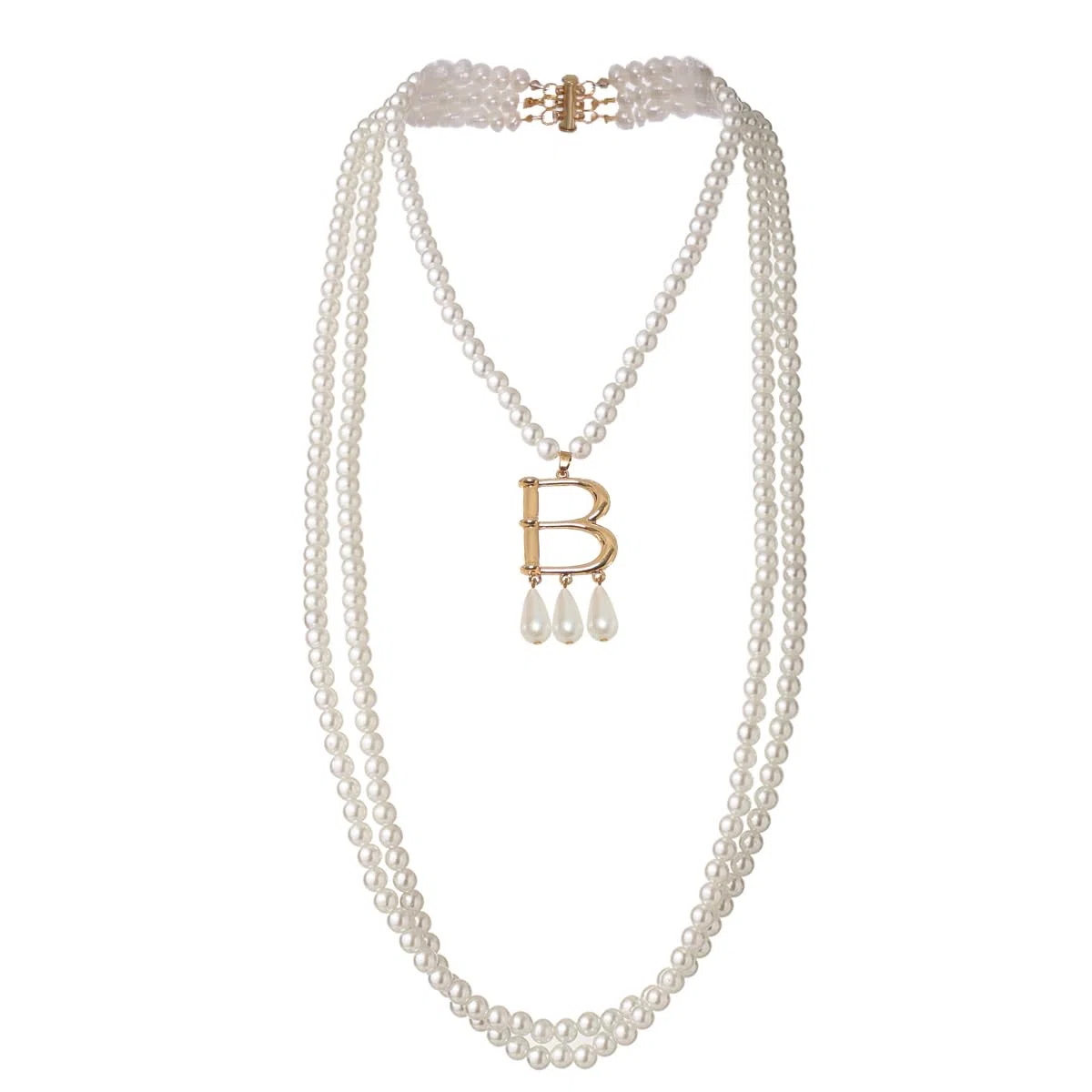 GRACEART Anne Boleyn - Collar de perlas de imitación vintage con cadena elegante para el cuello