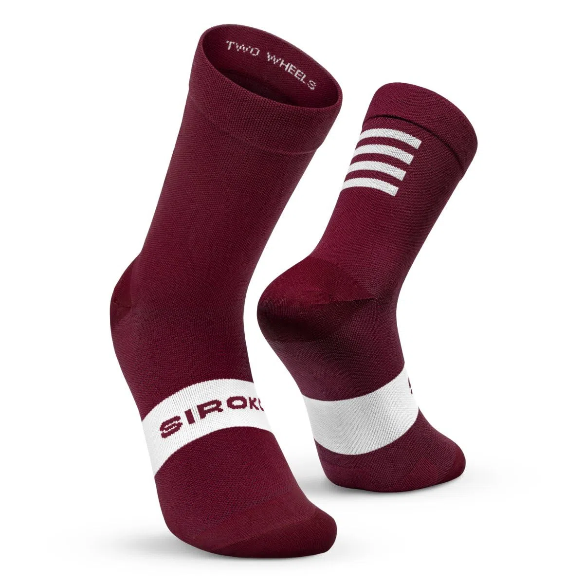 SIROKO - Calcetines de Ciclismo S1 Burgundy - M-L - Rojo