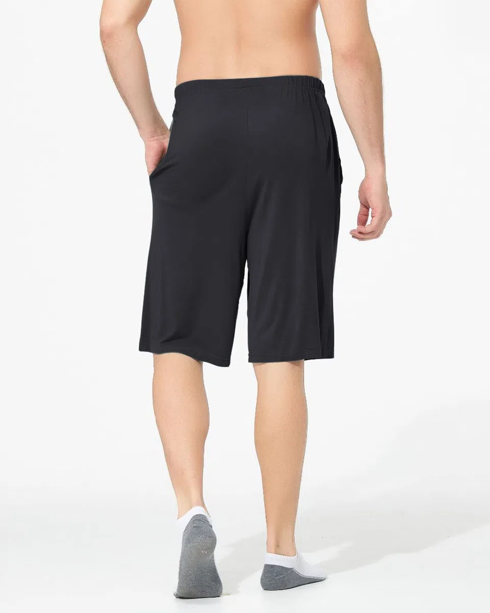 Pantalones de Pijama para Hombre Oversize Pantalones Cortos de Deporte Elástico Pijamas Inferiores Pantalones de Estar por Casa