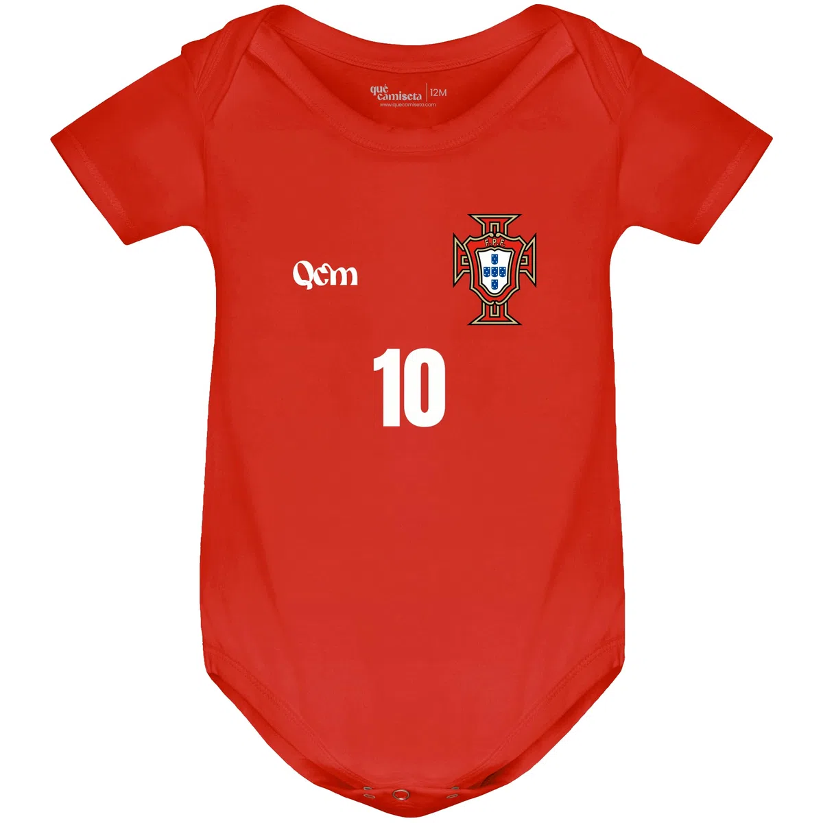 Body Bebé Fútbol Países Personalizable con Nombre y Número - No Oficial
