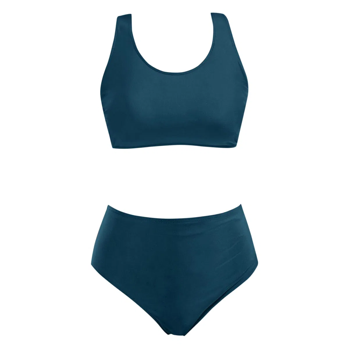 Bikini Deportivo Mujer,Bikini De Cintura Alta para Mujer BañAdores Sexys De Dos Piezas con Realce Traje De BañO Conjunto De Bikini Retro Fruncido De Cintura Alta con Estampado