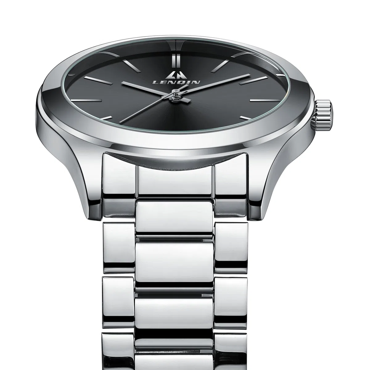 LN LENQIN Reloj Hombre Relojes De Acero Inoxidable para Hombres Relojes De Pulsera Impermeables para Hombres Reloj De Cuarzo Analógico De Diseño De Negocios De Moda