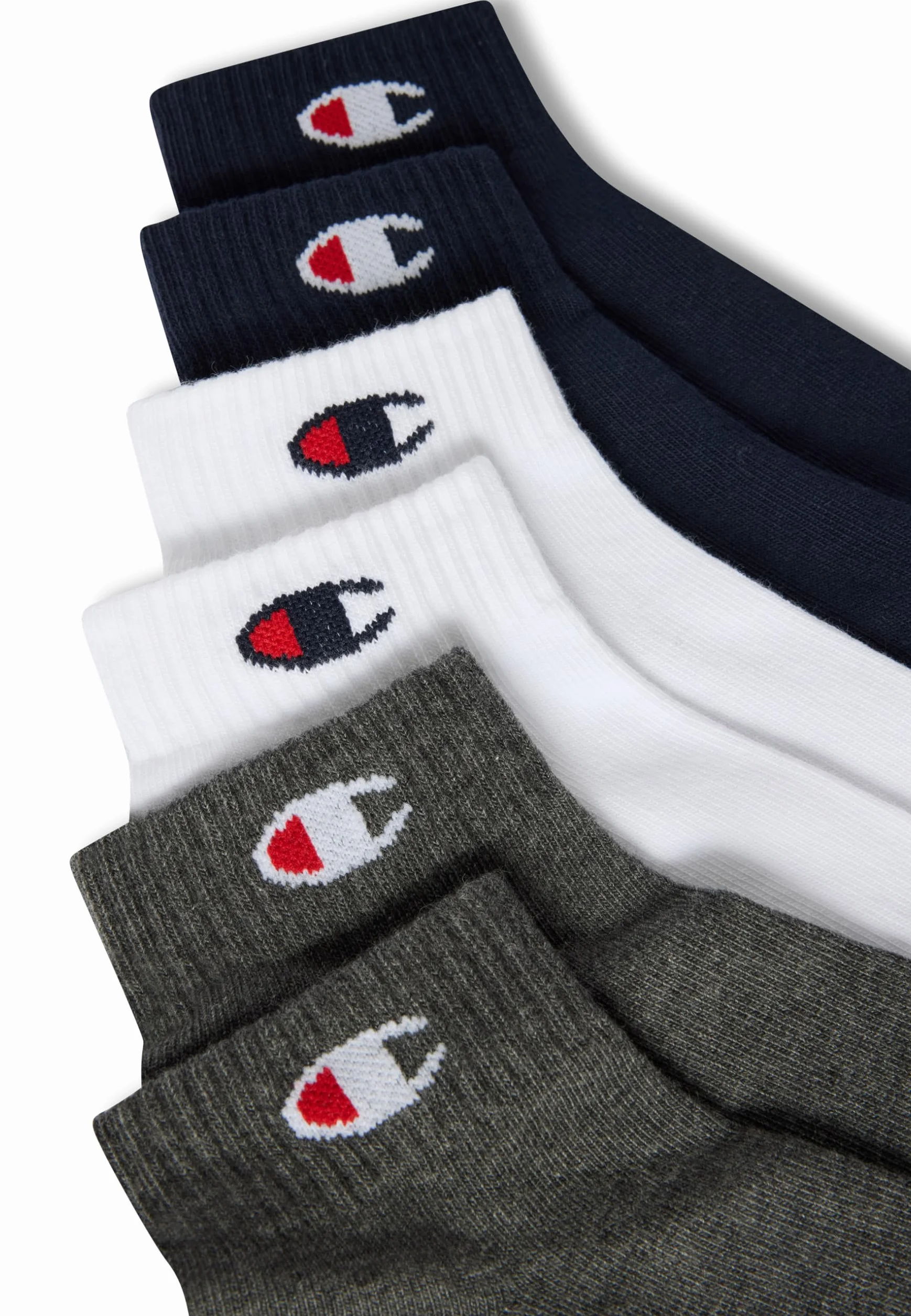 Champion Core Socks Junior 6pp Quarter Calcetines con forro Unisex - Niños y Adolescentes